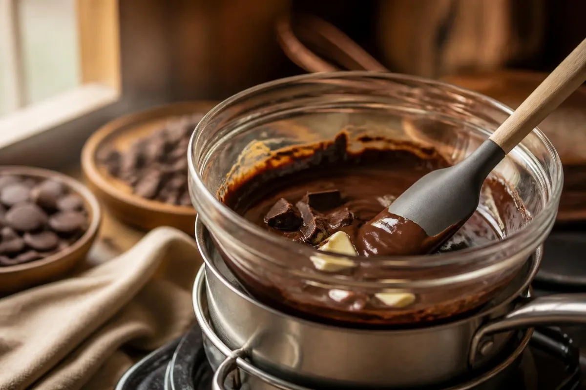 Étape 2 : Fondre chocolat et beurre